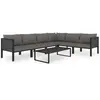 Image de vidaXL 7 pcs Résine tressée Anthracite