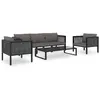 Image de vidaXL Salon de jardin 6 pièces avec coussins - Anthracite