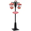 Image de vidaXL Lampadaire de Noël - Noir/Rouge