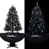 Image de vidaXL Arbre de Noël avec neige 170 cm - Noir