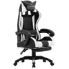 Image de VIDAXL Fauteuil de Jeu Vidéo - Blanc/Noir