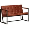 Image de vidaXL Canapé à 2 places - Marron Cuir Véritable