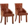 Image de vidaXL Chaises Marron 2x