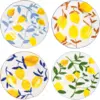 Image de 4 assiettes motifs citrons 22 cm Lemon Twig - &Klevering
