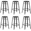 Image de vidaXL Tabourets de bar lot de 6 - Noir