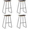 Image de VidaXL Tabourets Similicuir Noir