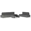 Image de vidaXL Salon de jardin 6 pcs - Résine tressée - Gris