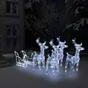 Image de vidaXL Décoration Rennes avec traîneau 55 cm