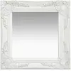 Image de vidaXL Miroir baroque 40x40 cm Blanc