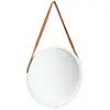 Image de vidaXL Miroir mural avec sangle - Blanc