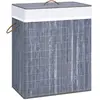 Image de vidaXL Panier à linge bambou - Gris