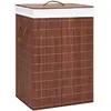 Image de vidaXL Panier à linge bambou - Marron