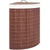 Image de VidaXL Panier à linge d'angle Bambou