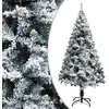 Image de vidaXL Sapin de Noël neige floquée 150 cm - Vert