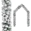 Image de vidaXL Guirlande de Noël 5 m - Vert neige floquée