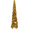 Image de vidaXL Sapin escamotable Doré - 120 cm