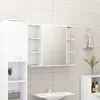 Image de vidaXL Armoire à miroir salle de bain Blanc