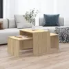 Image de vidaXL Ensemble de tables basses - Chêne sonoma
