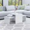 Image de vidaXL Ensemble de Table Basse Blanc Brillant