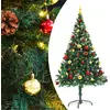 Image de vidaXL Sapin de Noël pré-éclairé avec Boules 150 cm