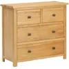 Image de vidaXL Commode - Chêne massif - 80x35x75 cm
