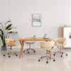 Image de vidaXL Chaises pivotantes Lot de 4 - Similicuir Crème