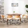 Image de vidaXL Chaises pivotantes lot de 4 - Similicuir bois courbé