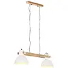 Image de vidaXL Lampe suspendue Blanche Industrielle