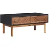 Image de Vidaxl Table basse - Bois d'acacia massif et MDF avec tiroirs - 90 x 50 x 40 cm