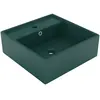 Image de vidaXL Lavabo carré 41x41 cm - Vert foncé