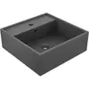 Image de vidaXL Lavabo carré 41x41 cm - Gris foncé