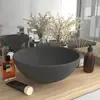 Image de vidaXL Lavabo Gris Foncé Mat