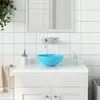 Image de VidaXL Lavabo rond Céramique Vert
