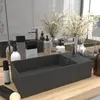 Image de vidaXL Lavabo avec Trop-Plein - Gris
