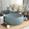 Image de vidaXL Lavabo rond luxe bleu clair en céramique 400x150 mm