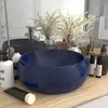 Image de VidaXL Lavabo Rond Bleu Foncé Mat 40 cm