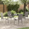 Image de vidaXL Chaises empilables Gris
