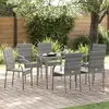 Image de vidaXL Chaises empilables d'extérieur lot de 6 - Gris