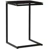 Image de VIDAXL Table d'Appoint Noir Verre