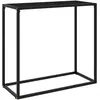 Image de vidaXL Table console - Noir, Verre trempé
