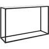 Image de vidaXL Table console Blanc - Verre trempé