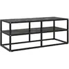 Image de vidaXL Meuble TV - Noir verre marbre 100x40x40 cm