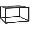 Image de vidaXL Table basse Noir avec verre marbre noir