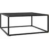 Image de vidaXL Table basse noire verre