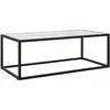 Image de VidaXL Table basse verre marbre blanc 100x50x35 cm