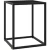 Image de vidaXL Table Basse Verre Noir 40 cm