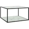 Image de VIDAXL Table basse noir et marbre 90x90x50 cm