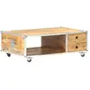 Image de vidaXL Table basse - Manguier Brut