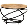Image de VidaXL - Table basse noir - 60x60x40 cm - Bois de manguier