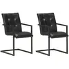 Image de vidaXL Chaises cantilever 2 pcs - Noir